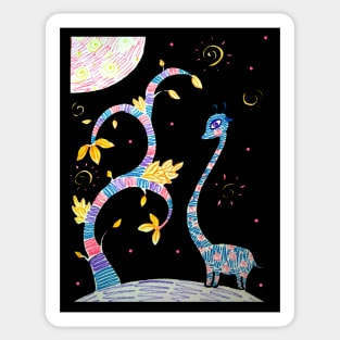 Space giraffe Sticker